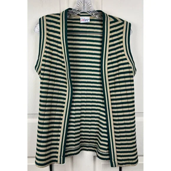 Vintage 70s Knits By Magda Sleeveless Cardigan Vest - Picture 7 of 13
